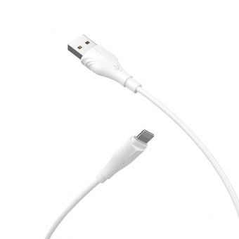 Дата-кабель BOROFONE BX18 Lightning (3м., 1,6A), цвет: белый