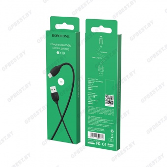 Дата-кабель BOROFONE BX19 Lightning (1м., 1,3A), цвет чёрный