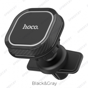 Автодержатель Hoco CA52 магнитный, в решетку цвет: черный-серый