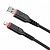 Дата-кабель Hoco X59 Lightning (2 м, 2.4 A,нейлон) цвет: черный