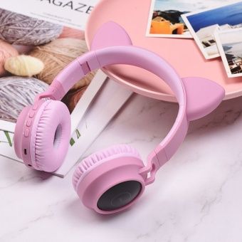 Беспроводные наушники Hoco W27 полноразмерные с микрофоном цвет: розовый