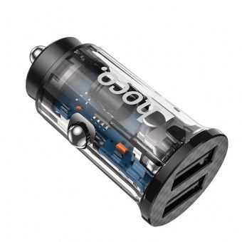 Автомобильное ЗУ Hoco DZ3 (2 USB: 2.4A) цвет: черный