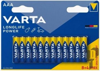 Батарейки алкалиновые VARTA LongLife Power LR03/12BP AAA