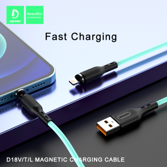 Дата-кабель Denmen D18L  Lightning (магнитный, 1м, 2.4A)
