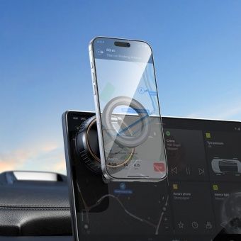 Автодержатель Hoco H105 магнитный с кольцом на панель цвет: черный