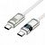 Дата-кабель Hoco U137 Type-C to Type-C (60W,дисплей,1.2 м) цвет: белый