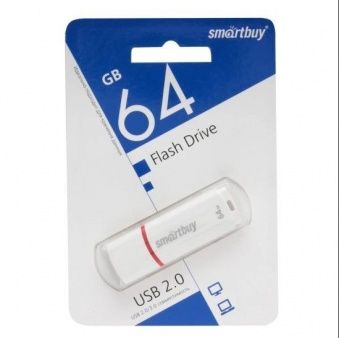 USB флэш-диск Smartbuy 64GB Crown цвет: белый 
