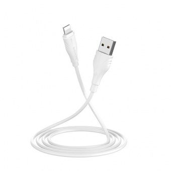 Дата-кабель BOROFONE BX18 Lightning (3м., 1,6A), цвет: белый