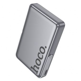 Внешний аккумулятор Hoco Q36A  10000 mAh (PD20W MagSafe+ держатель) цвет: металлик (cертификат CCC)