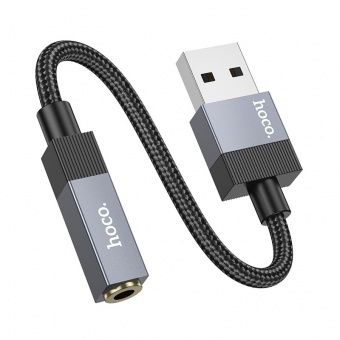 Адаптер Hoco UPA32D USB на Jack 3.5 цвет: Чёрный