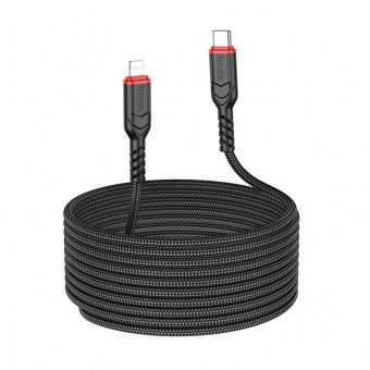 Дата-кабель Hoco X59 Type-C-IP (3 м, 2.4 A,нейлон) цвет: Чёрный