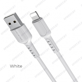 Дата-кабель BOROFONE BX16 Lightning (1м., 2A), цвет белый