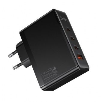 Сетевое зарядное устройство Hoco N85 (PD100W(3C1A)  цвет: черный