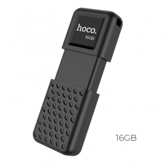 USB флэш накопитель HOCO 16Gb UD6 USB2.0 HIGH-SPEED, цвет: матовый черный