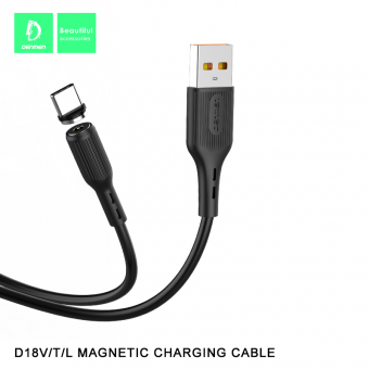 Дата-кабель Denmen D18T  Type-C (магнитный, 1м, 2.4A)