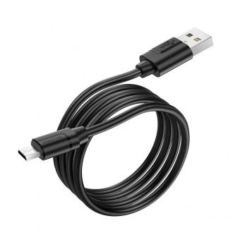 Дата-кабель BOROFONE BX55 Micro (1 м,2.4 A,силиконовый) цвет: черный