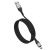 Дата-кабель Hoco U96 Lightning (магнитный, 1.2 м,2.4 A поддерживает передачу данных) цвет: черный