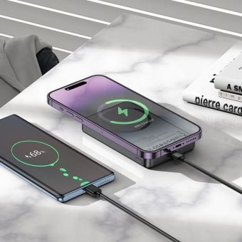 Внешний аккумулятор Hoco Q34  10000 mAh (PD20W MagSafe) цвет: металлик
