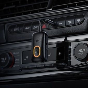 Автомобильный беспроводной AUX адаптер/трансмиттер Hoco E151 цвет: черный 