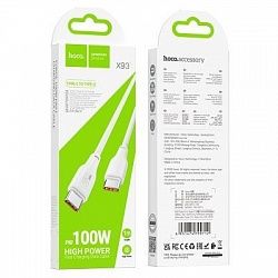 Дата-кабель Hoco X93 Type-C to Type-C (100W,1 м) Дата-кабель Hoco X93 Type-C to Type-C (100W,1 м)