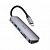 Адаптер Hoco HB28 Type-C  в HDTV+USB3.0+USB2.0+SD+TF+PD цвет: металлик