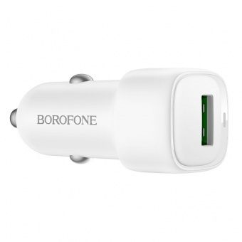Автомобильное ЗУ Borofone BZ34 (QC3.0) цвет: белый