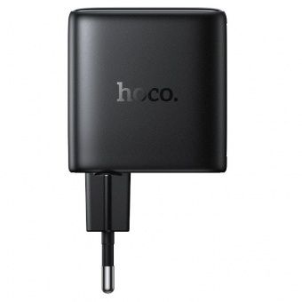 Сетевое зарядное устройство Hoco N79 (PD65W(2C1A + дисплей)  цвет: черный  