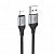Дата-кабель Hoco X102 Lightning (нейлон 1м., 2.4A) цвет: черный