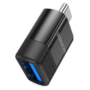 Адаптер Borofone BV18 Type-C "папа" в USB "мама" USB3.0 цвет: черный