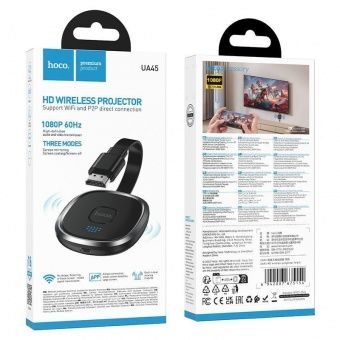 Переходник Hoco UA45 HDMI - Wi-Fi беспроводной для ТВ цвет: черный