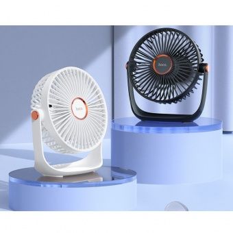 Вентилятор Hoco DF12 настольный с подсветкой цвет: белый