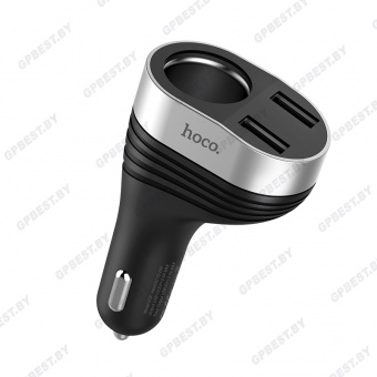 Автомобильное ЗУ Hoco Z29  (2USB: 3.5A, дисплей, прикуриватель)