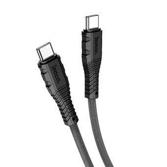Дата-кабель Hoco x67 Type-C to Type- C (1 м,PD 60W, нано-силикон) цвет: черный