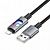 Дата-кабель Hoco U144 Lightning (нейлон,подсветка,1,2 м) цвет: черный