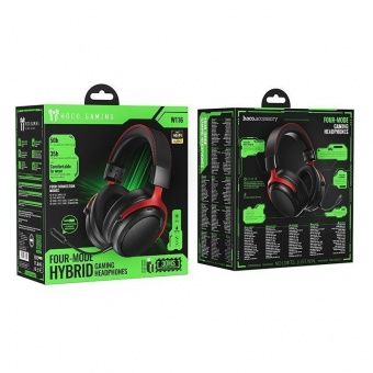 Наушники Hoco W116 беспроводные игровые (4 режима работы) цвет: черный
