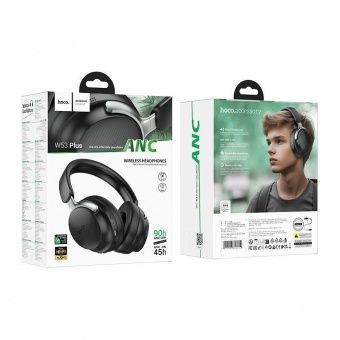 Беспроводные наушники Hoco W53 Plus с режимом ANC цвет: черный