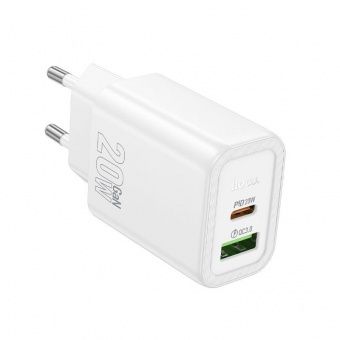 Сетевое зарядное устройство Hoco N61 (QC3.0 +PD20W Type-C) цвет: белый