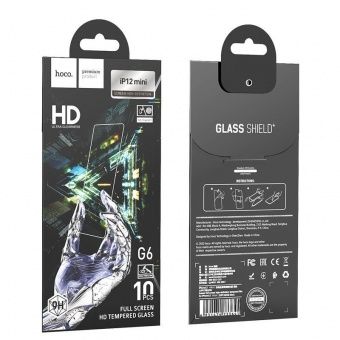Cтекло защитное HOCO G6 HD набор 10 штук для iPhone 12/12Pro цвет: прозрачный