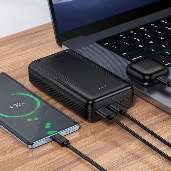 Внешний аккумулятор Hoco J165A  20 000mAh цвет: черный  (cертификат CCC)