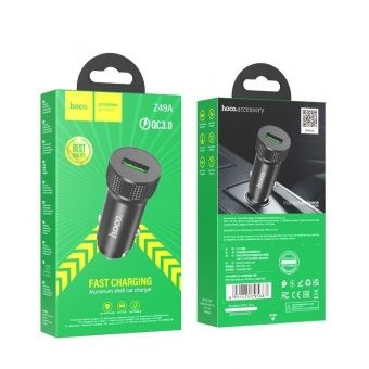 Автомобильное ЗУ Hoco Z49A (USB: QC3.0) цвет: черный