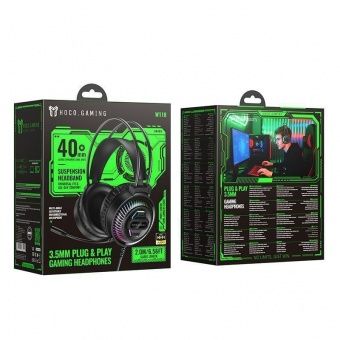 Наушники Hoco W118 полноразмерные игровые цвет: черный
