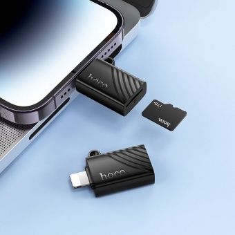 Картридер Hoco HB53 мини (IP/TF card) цвет: черный      