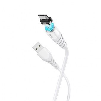 Дата-кабель Hoco X63 Micro (1.0 м., магнитный, 2.4A) цвет: белый