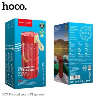 Беспроводная спортивная колонка Hoco HC7 цвет: красный