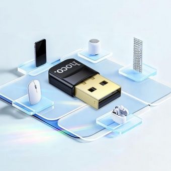 Адаптер Hoco UA100  USB - Bluetooth 6.0 цвет: черный       