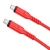 Дата-кабель Hoco X59 Type-C to Type-C (60W,1 м, 3A,нейлон) цвет: красный