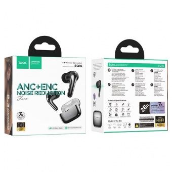 Беспроводные наушники Hoco EQ16 TWS c режимом ANC+ENC цвет: черный