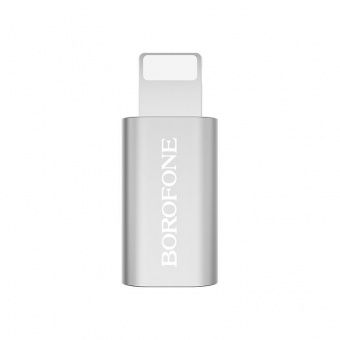 Адаптер Borofone BV5 Micro to Lightning цвет: себристый