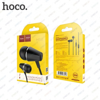 Наушники Hoco M34 с микрофоном, цвет: черный