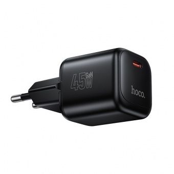 Сетевое зарядное устройство Hoco N84 Gan (PD45W)  цвет: черный